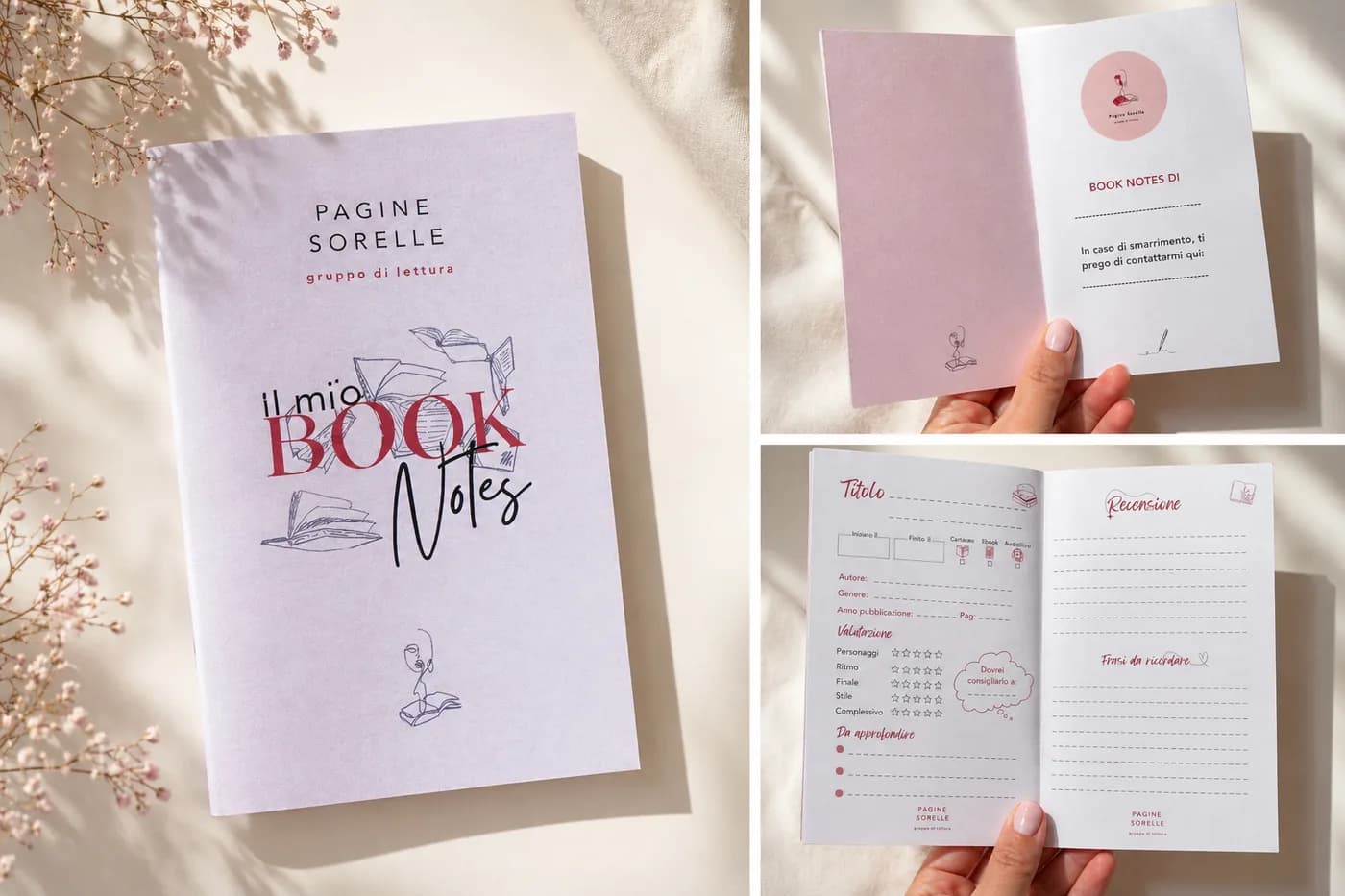 La Book Notes di Pagine Sorelle, il quaderno per annotare le letture